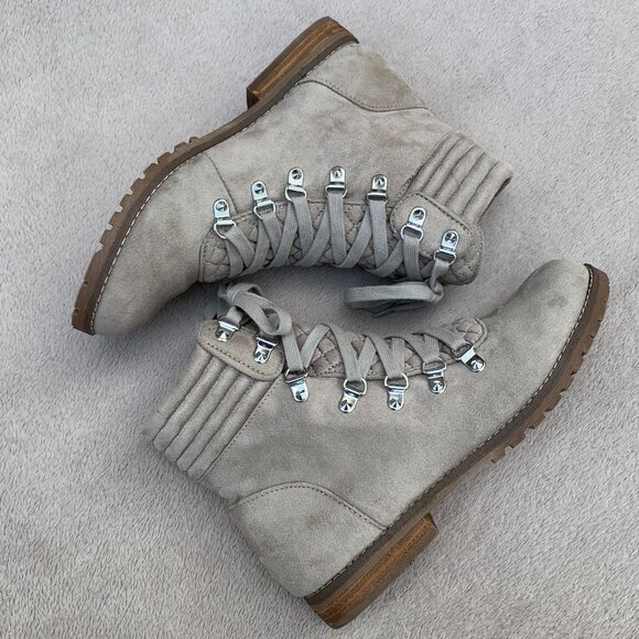 Carlos By Carlos Santana Donna Faux Suede Lace Up Booties Sz8 - Picture 12 of 16